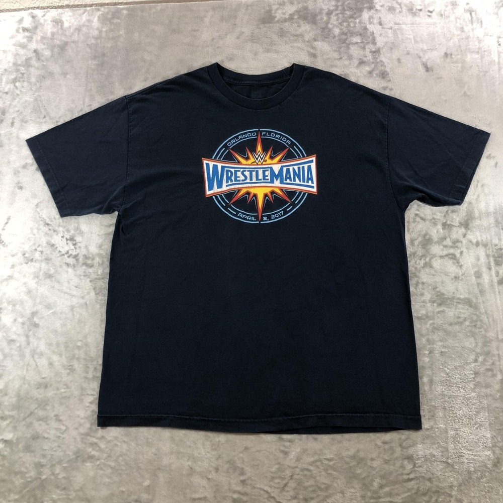 WrestleMania 33 Shirt Mens XL Blue WWE Wrestling Orlando Florida 2017 Tee